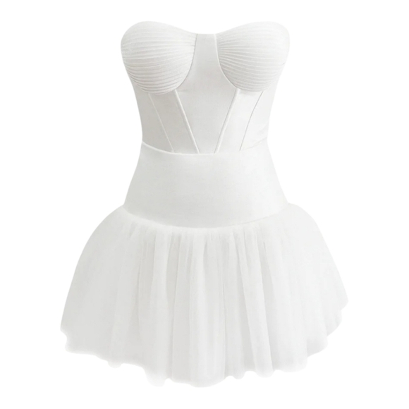 Adeirlina Celestial Mini Dress Glitter White XS NWOT - Picture 4 of 8